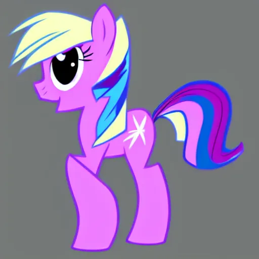 Image similar to photo of a my little pony that looks like a sasquatch