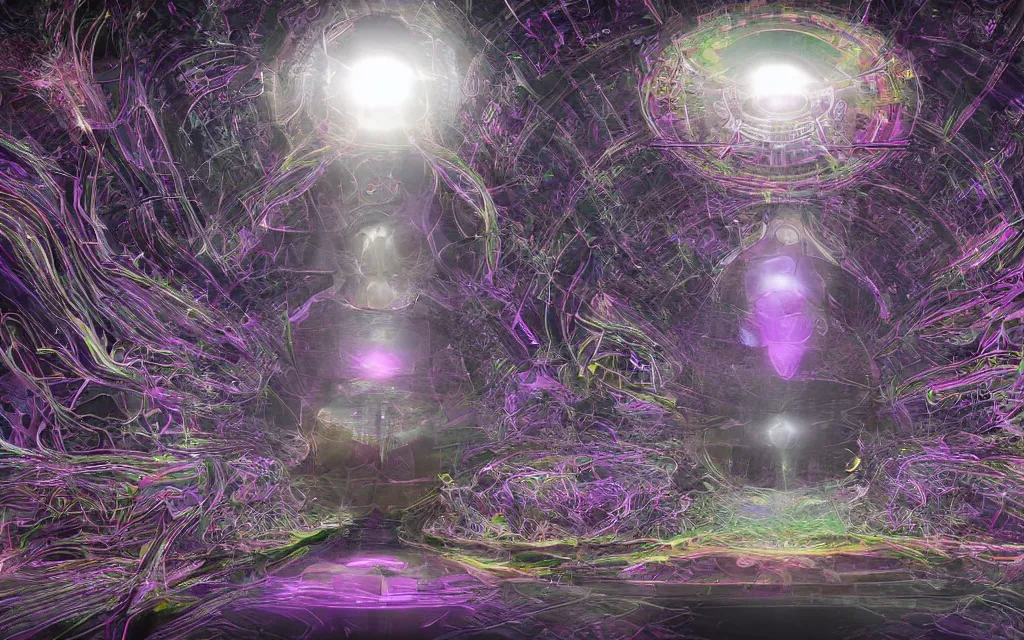 Image similar to oracular vision of a techno - spiritual utopia, perfect future, award winning digital art