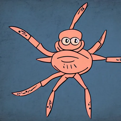 Prompt: mr krabs as a blueprint by leonardo davinci