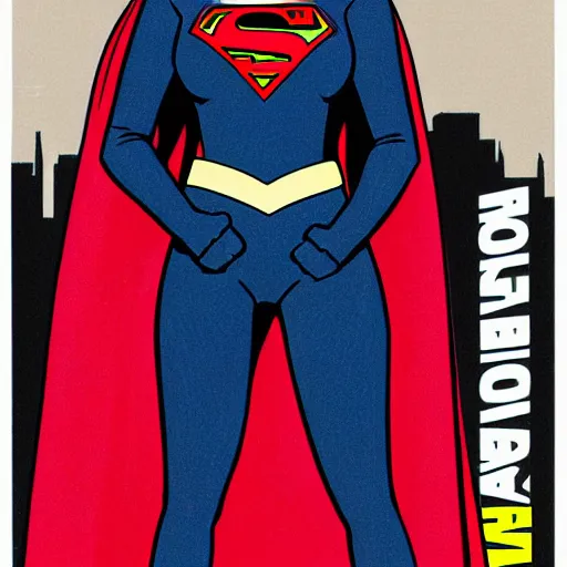 Prompt: supergirl in a black supersuit, high detail, dc comics, dc