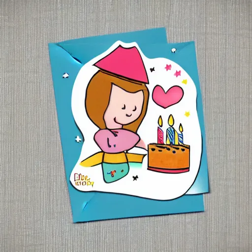 Image similar to birthday card mock - up, cute illustration by claudia gadotti