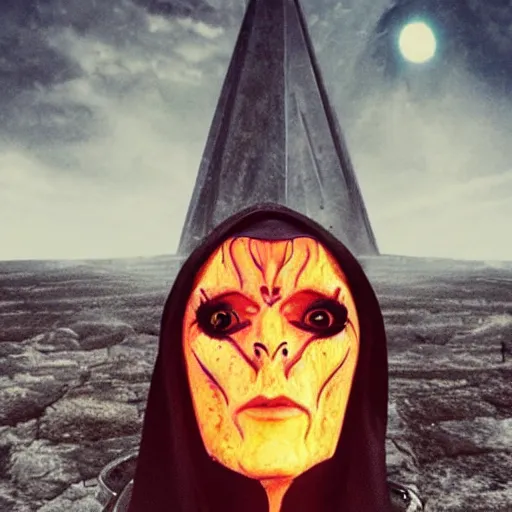 Image similar to selfie of sauron