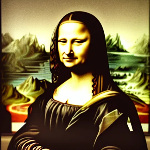 Image similar to walter white as mona lisa painting