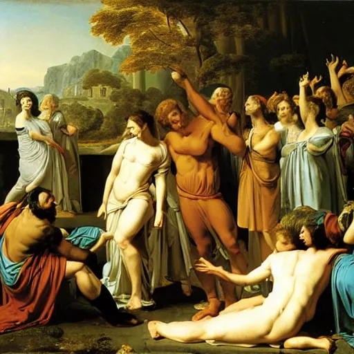 Image similar to elysium by jacques - louis david