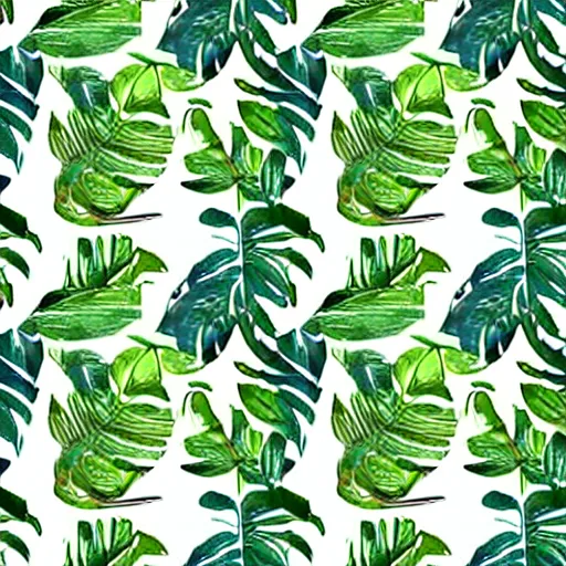 Image similar to repeating pattern seamless. watercolor. tropical palm leaves