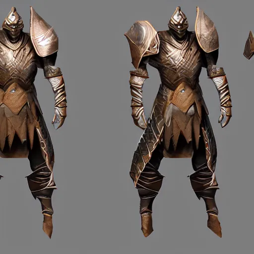 Image similar to morrowind concept art armor render ultra unreal engine 5