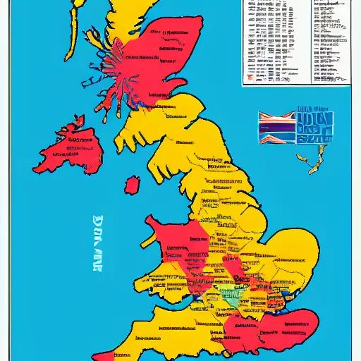 Image similar to the map of uk in 2 0 2 2 but scotland got independence make the lines right