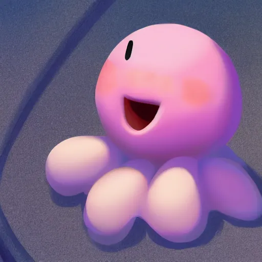 Prompt: Kirby swallowing the Earth, 4k, digital,