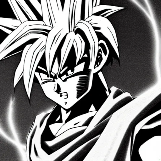 Image similar to Goku with an undercut haircut, Anime art, Bleach,