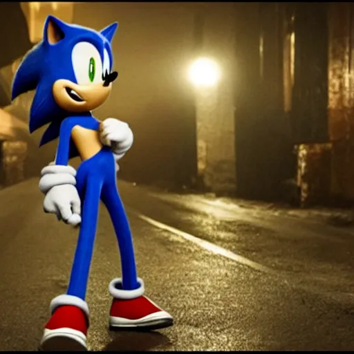 Image similar to Sonic the Hedgehog in the Peaky Blinders