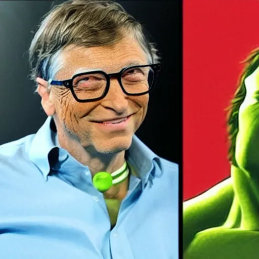 Prompt: bill gates cosplaying as the hulk, muscly bill gates wearing a hulk costume, bill gates jacked beefy cosplay award winner