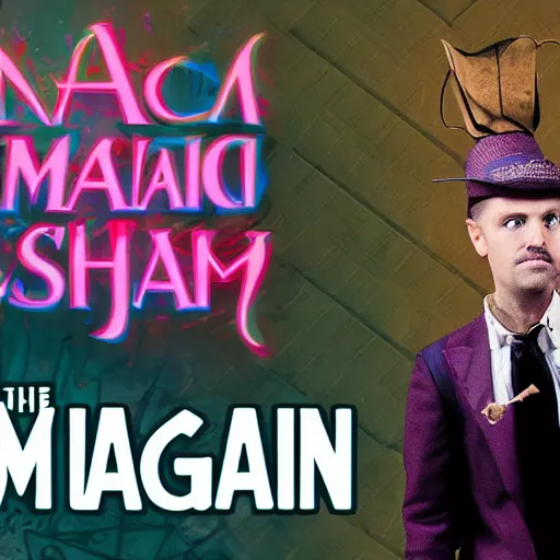 Prompt: the magician with trash