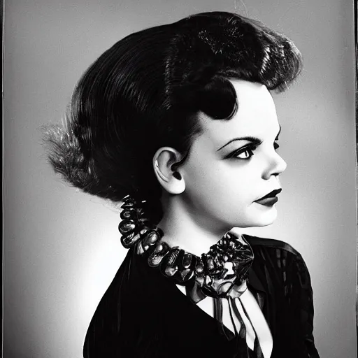 Prompt: photographic portrait of a hybrid of judy garland and christina ricci aged 2 2, with a fringe, 8 k