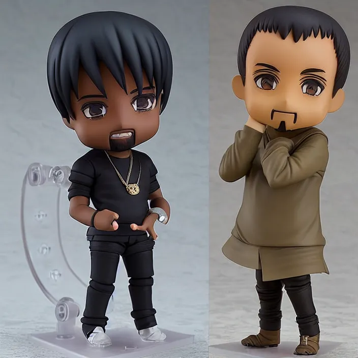 Prompt: Kanye West, An anime Nendoroid of Kanye West, figurine, detailed product photo