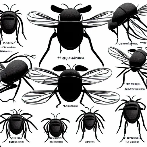 Prompt: A Fly, pixar character model sheet turnaround, studio, trending in Artstation, official media, 4K HD, by Bill Presing