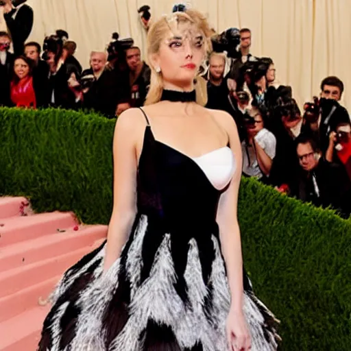 Prompt: a sinkhole opens up at the met gala