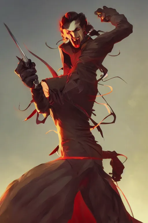 Image similar to vampire hunter, video game character design , fanart, mobile game, behance, hd, artstation, by Jesper Ejsing, by RHADS, Makoto Shinkai and Lois van baarle, ilya kuvshinov, rossdraws global illumination