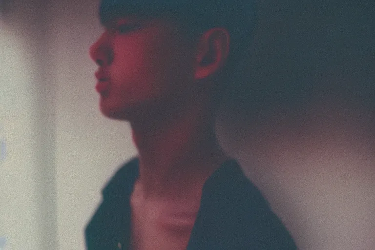 Image similar to damn boi. soft lighting, film photography, nostalgia, gradient