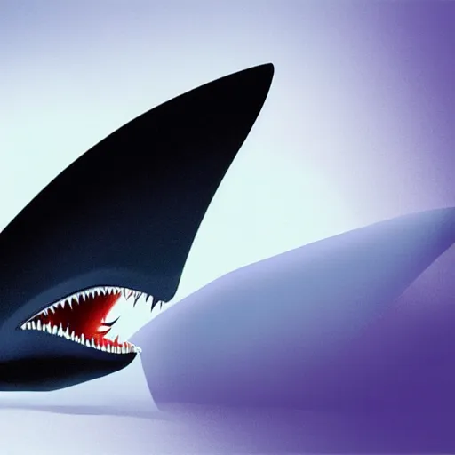 Image similar to zaha hadid illustration of a shark, Alien mouth