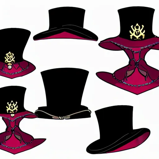 Prompt: clothing concept ideas, jester's top hat