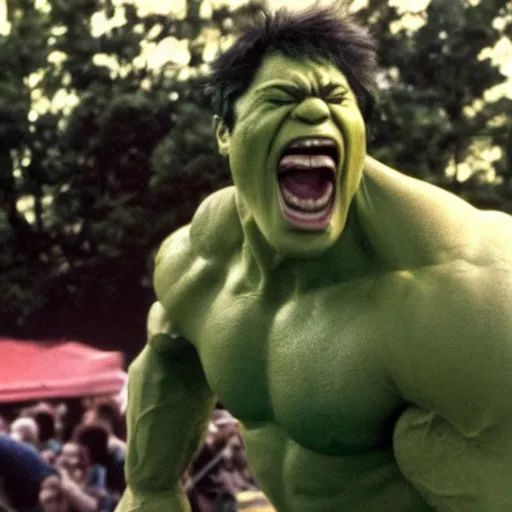 Image similar to hulk performing at woodstock