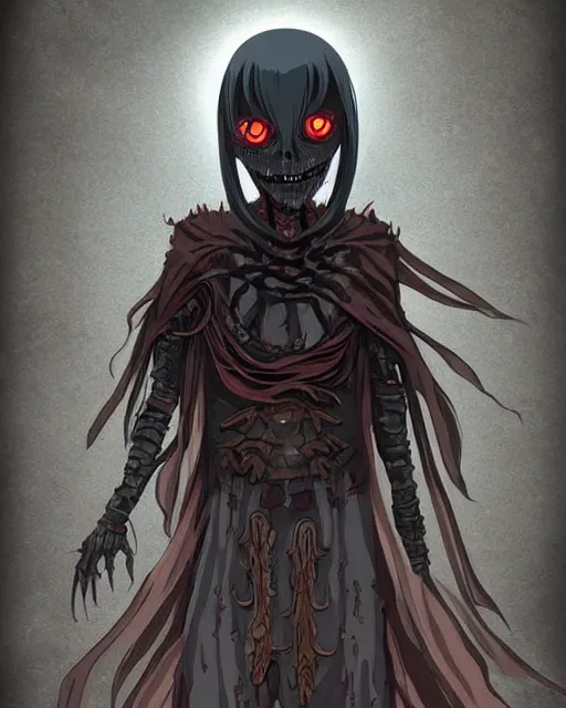 Prompt: an undead necromancer / knight with eyes that spiral in the style of studio ghibli in the style of junji ito trending on artstation deviantart pinterest furaffinity detailed realistic hd 8 k high resolution