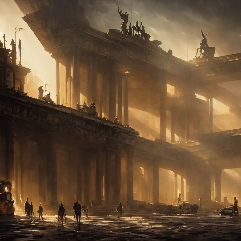 Image similar to a cinematic scene from the berlin, concept art by james gurney and greg rutkowski, dramatic lighting, ultra hd, hdr, 8 k