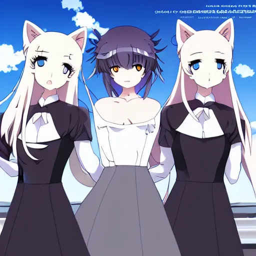 Prompt: White Fox anime, Kyoto animation, Wit studio anime, woman, black dress, rooftop party, symmetrical faces and eyes symmetrical body, middle shot waist up, romantic lighting, 2D animation