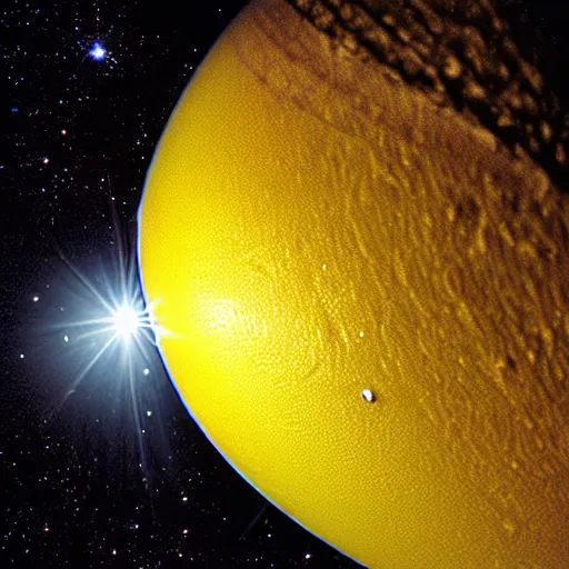 Image similar to planet lemon, photo by hubble telescope