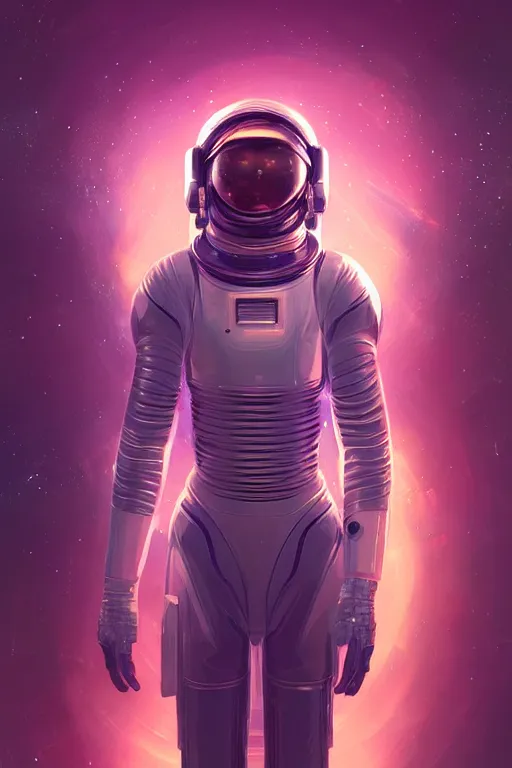 Image similar to portrait armored astronaut girl, inside spaceship command room viewing galaxy, ssci-fi neon light effect flushing and fantasy, intricate and very very beautiful and elegant, highly detailed, digital painting, artstation, concept art, smooth and sharp focus, illustration, art by tian zi and WLOP and alphonse mucha
