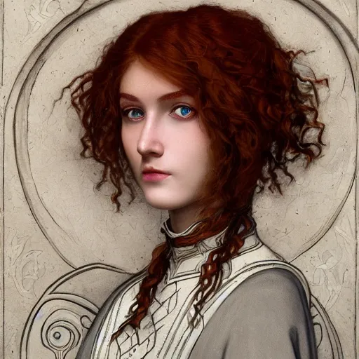 Image similar to beautiful portrait of shallan davar, trending on artstation, by Edmund Leighton