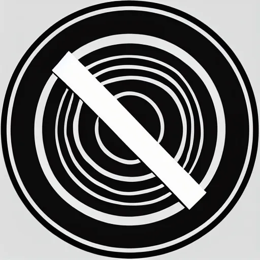 Prompt: minimalist white sword logo, black background