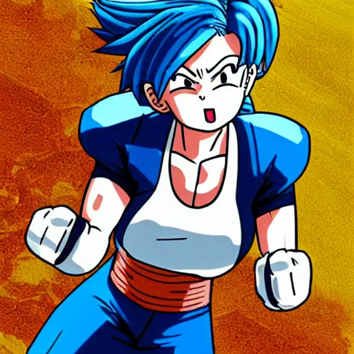 Image similar to bulma fighting cell