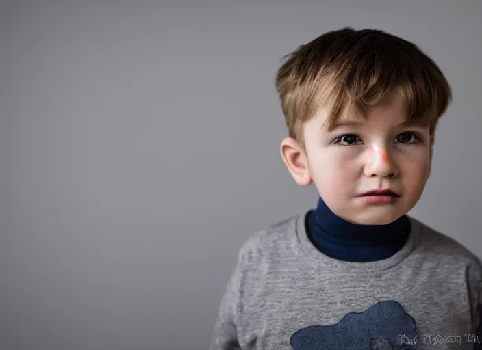 Image similar to portrait of a little boy, side lighting XF IQ4, f/1.4, ISO 200, 1/160s, 8K, RAW, unedited, symmetrical balance, in-frame