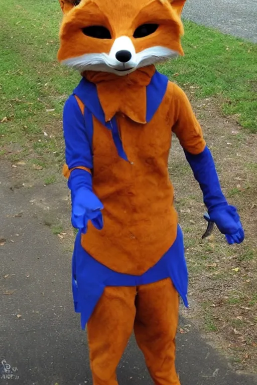 Image similar to an anthropomorphic fox, fursuit!!!!, cosplay