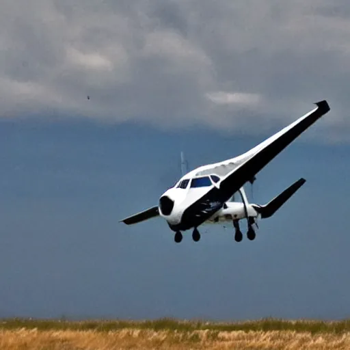 Image similar to an airplane being piloted by a tiny whale