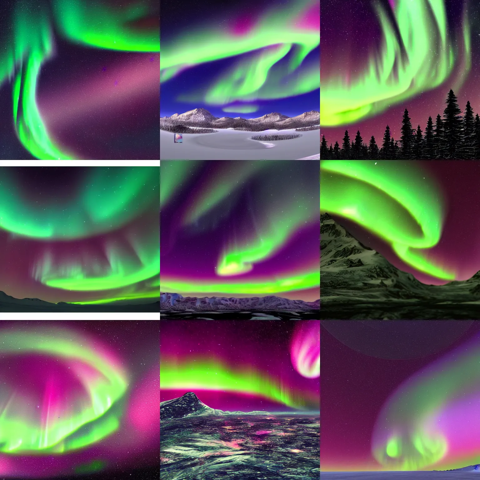 Prompt: planet aurora borealis, 4 k, 8 k, best, accurate, trending on artstation, artstation, photorealism, ultrarealistic