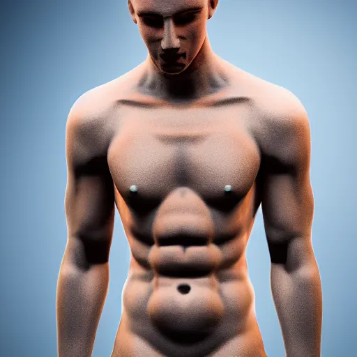 Image similar to man with body made of swiss cheese, 4K, super details