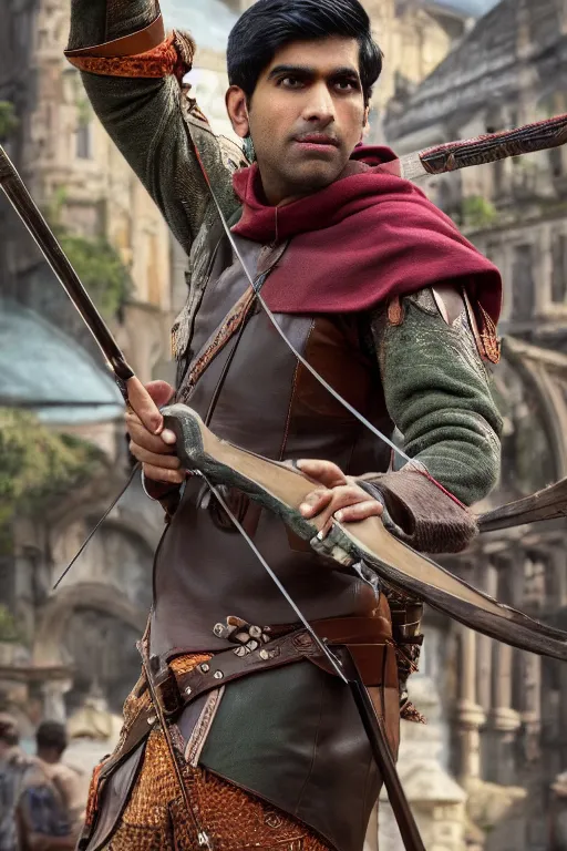 Prompt: intricate color photo of rishi sunak as robin hood but robbing the poor, 8 k octane beautifully detailed render