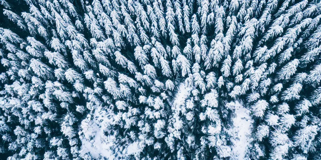 Image similar to aerial shot of a snow storm on a tropical forest