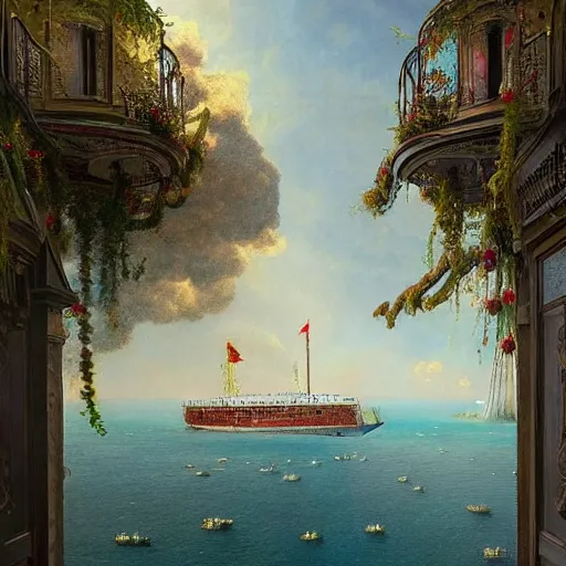 Image similar to paint surrealist 🚢, ferdinand knab, high definition and detailed 4 k