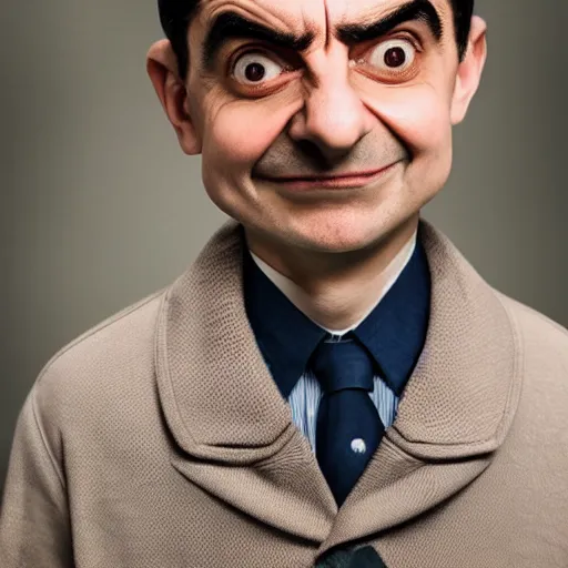 Image similar to A portrait mr bean teams up with a teenage mr bean, perfect faces, 50 mm, award winning photography