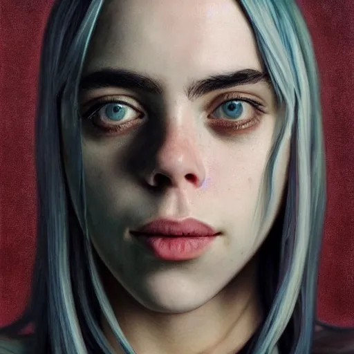 Image similar to billie eilish Perfectly-centered full body portrait-photograph of a real life god from heaven, lifelike, super highly detailed, professional digital painting, artstation, concept art, Unreal Engine 5, Photorealism, HD quality, 8k resolution, cinema 4d, 3D, beautiful, cinematic, art by artgerm and greg rutkowski and alphonse mucha and loish and WLOP