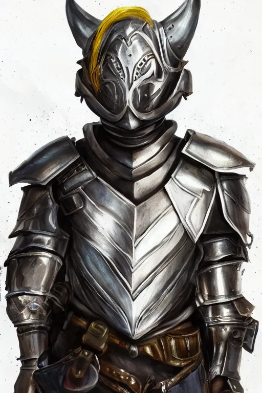 Image similar to a male teenager wearing a silver plate armor, short black hair, artgem style, fancy lighting, complementary colours, face portrait, harmonious, soft colors, digital painting, masterpiece, realistic and detailed face, color painting, realistic, highly detailed, high quality, portait picture, anatomically correct, pixar and disney style, anime style