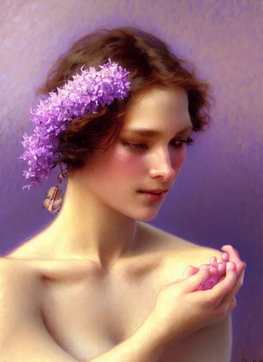 Prompt: lilac, sky, may beetle, on the palm of a person, natural lighting, path traced, highly detailed, high quality, digital painting, by gaston bussiere, craig mullins, alphonse mucha j. c. leyendecker