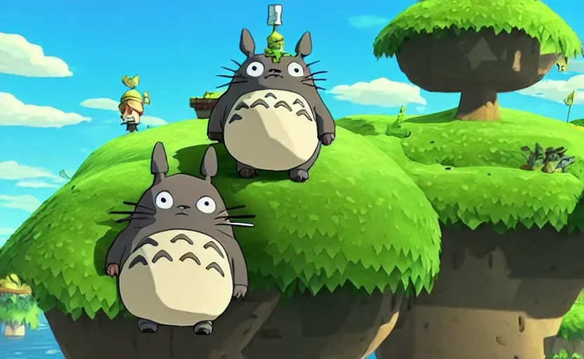 Image similar to Totoro in The Legend of Zelda: The Wind Waker, 4k, UHD