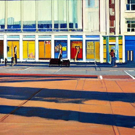 Image similar to Outside Brighton station painted by Wayne Thiebaud