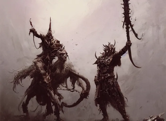 Image similar to beast master slave, slaneesh, holding a spiked whip, wearing dark half armor, beksinski, warhammer fantasy, age of sigmar, dark soul concept art, ruan jia