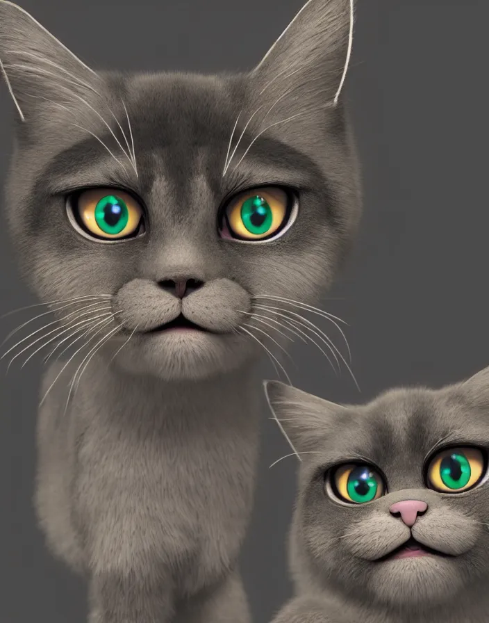 super cute but angry cat, portrait, face symmetry,, Stable Diffusion