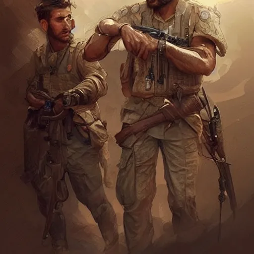 Prompt: kurdish peshmerga, highly detailed, digital painting, artstation, concept art, sharp focus, illustration, art by artgerm and greg rutkowski and alphonse mucha, incredibly detailed, award winning art